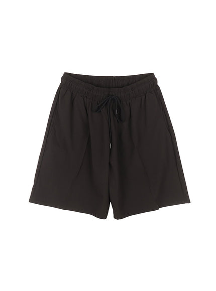mens-chic-wide-fit-sweatshorts-ia525 / Black