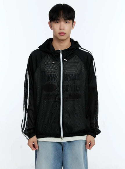 Men's Mesh Zip-Up Hoodie IG519