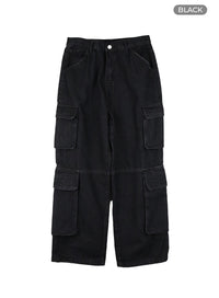 mens-vintage-cargo-jeans-ia401 / Black