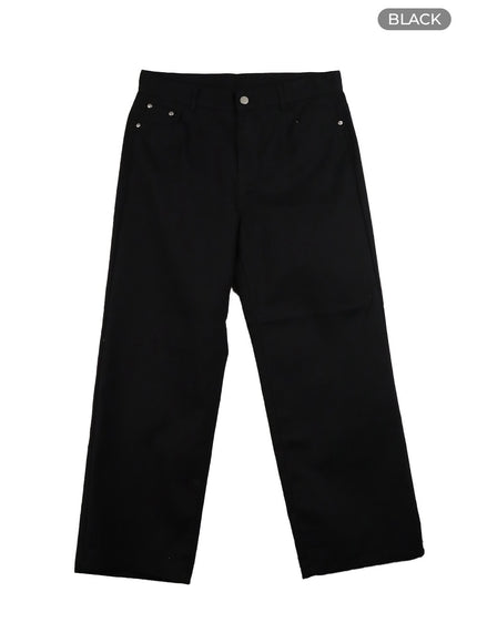 mens-straight-leg-trousers-iy410 / Black