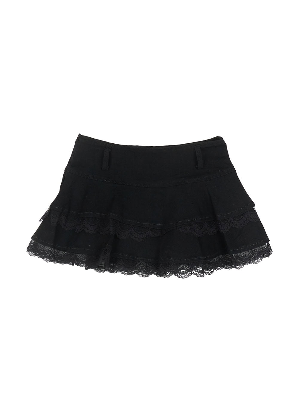 Lace-Trim Ruffle Mini Skirt IA525 - Korean Women's Fashion Lace-Trim Ruffle Mini Skirt IA525 - Korean Women's Fashion