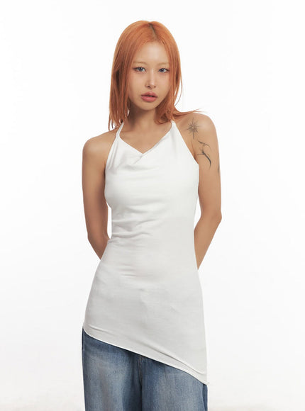 string-halter-long-cami-top-ia517 / white