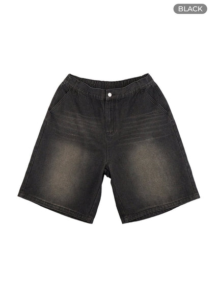 mens-washed-bermuda-jorts-ig402 / Black