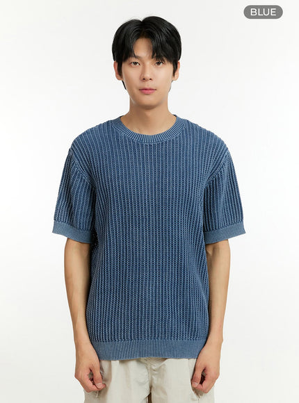 mens-knit-sweater-t-shirt-il412 / Blue