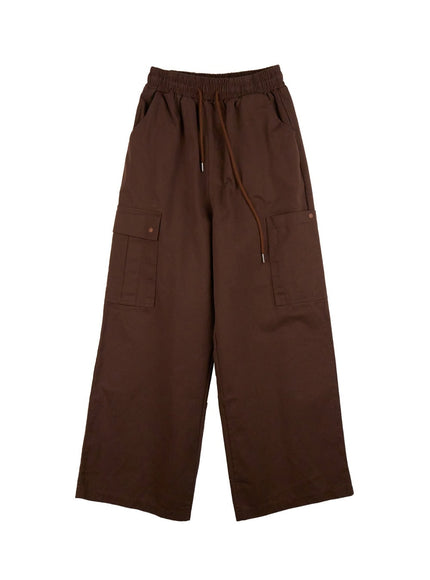 mens-relaxed-fit-cargo-pants-ij517 / Brown