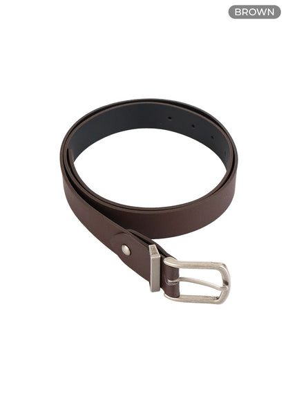 mens-basic-faux-leather-belt-ia401 / Brown