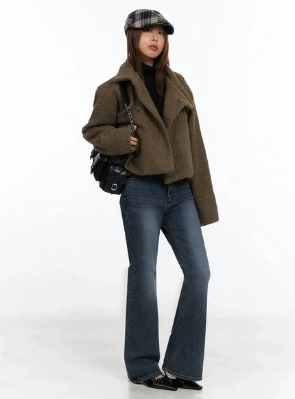 textured-asymmetrical-button-coat-in528 / Brown