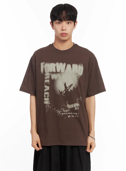 mens-washed-graphic-tee-iu518 / Brown