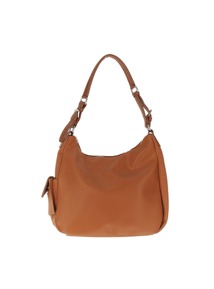 faux-leather-pocket-shoulder-bag-iy508 / Brown