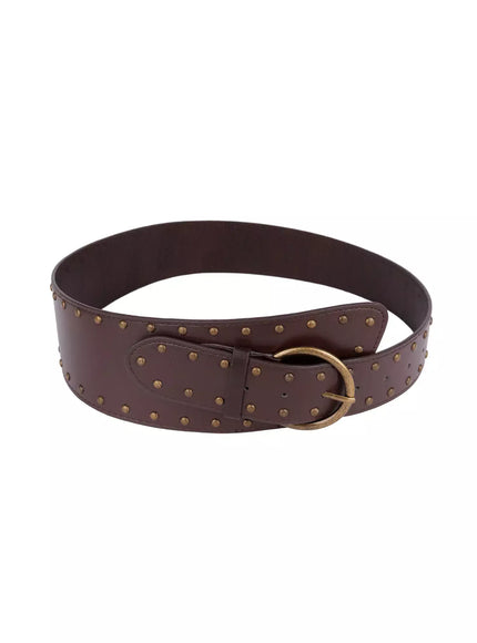wide-studded-belt-id503 / Brown