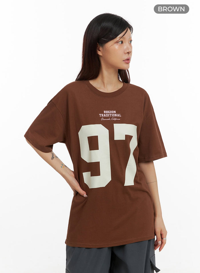 oversized-graphic-t-shirt-iy410 / Brown