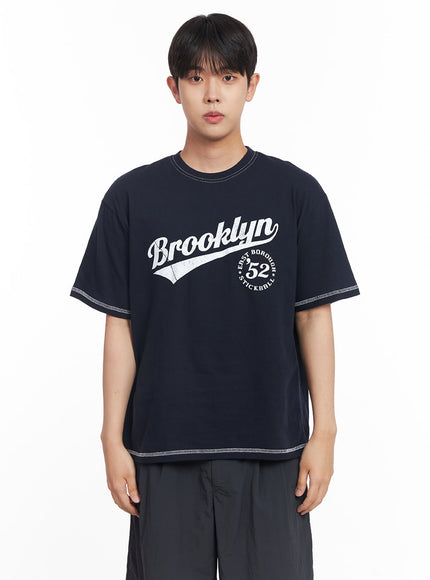 mens-brooklyn-stitched-t-shirt-iy522 / Dark blue