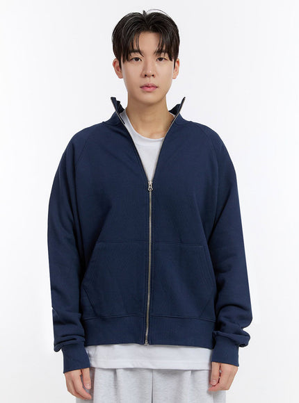 mens-essential-zip-up-jacket-if528 / Dark blue