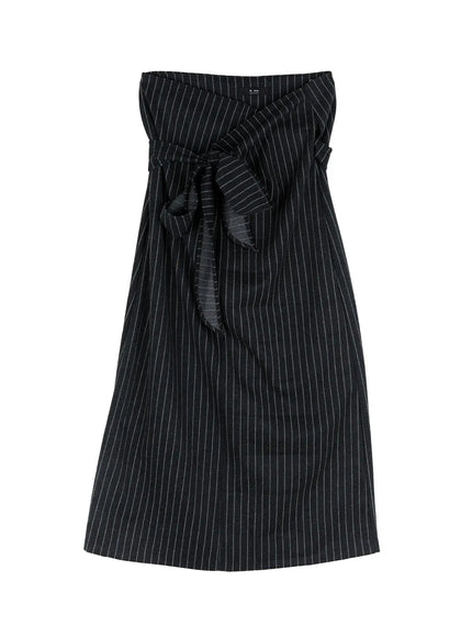 striped-wrap-skirt-id511 / Dark gray