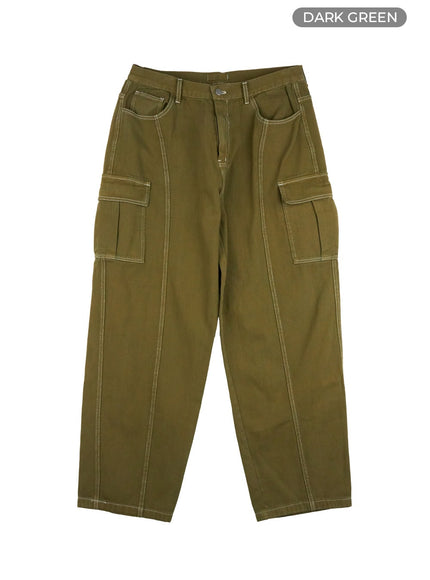 mens-pigment-cargo-cotton-pants-is419 / Dark green