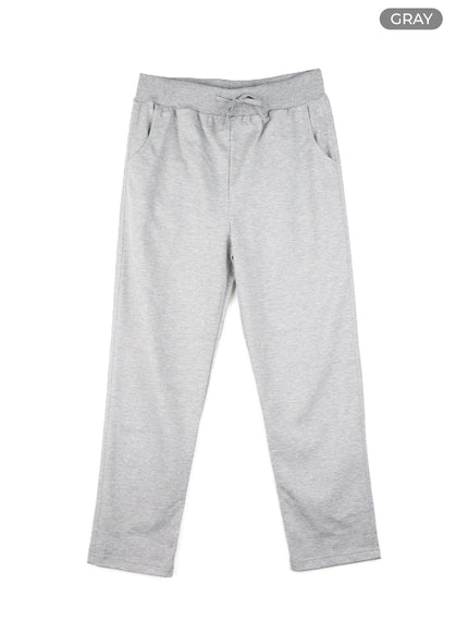 mens-cotton-straight-pants-ia401 / Gray