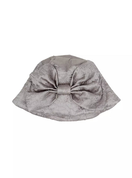 elegant-bow-detail-bucket-hat-ia508 / Gray