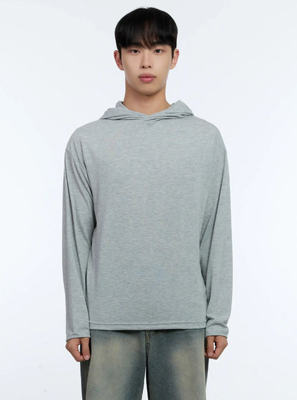 mens-layered-hoodie-tee-il517 / Gray