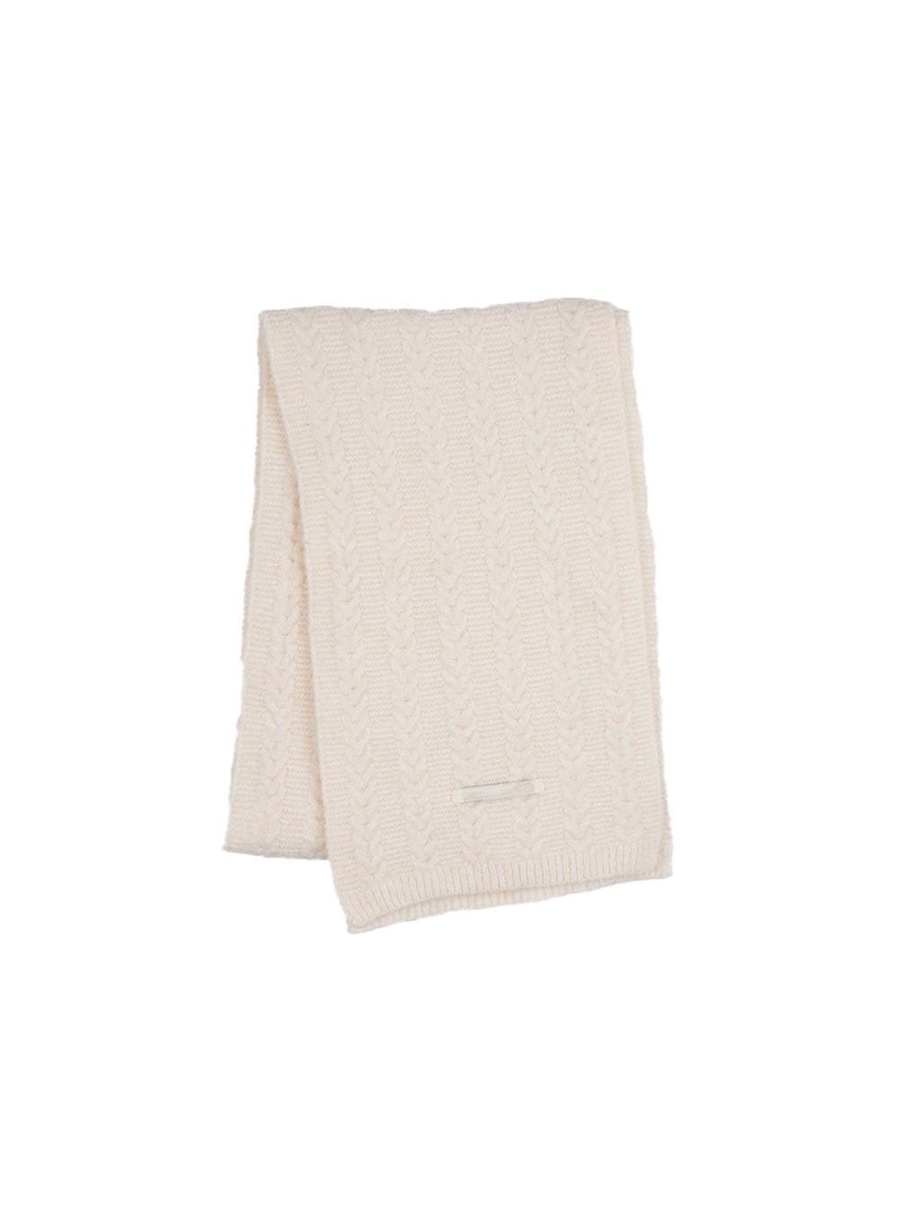 classic-cable-knit-scarf-id402 / Light beige