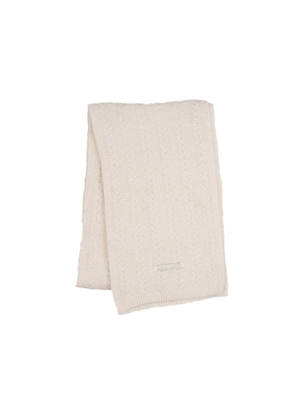 classic-cable-knit-scarf-id402 / Light beige