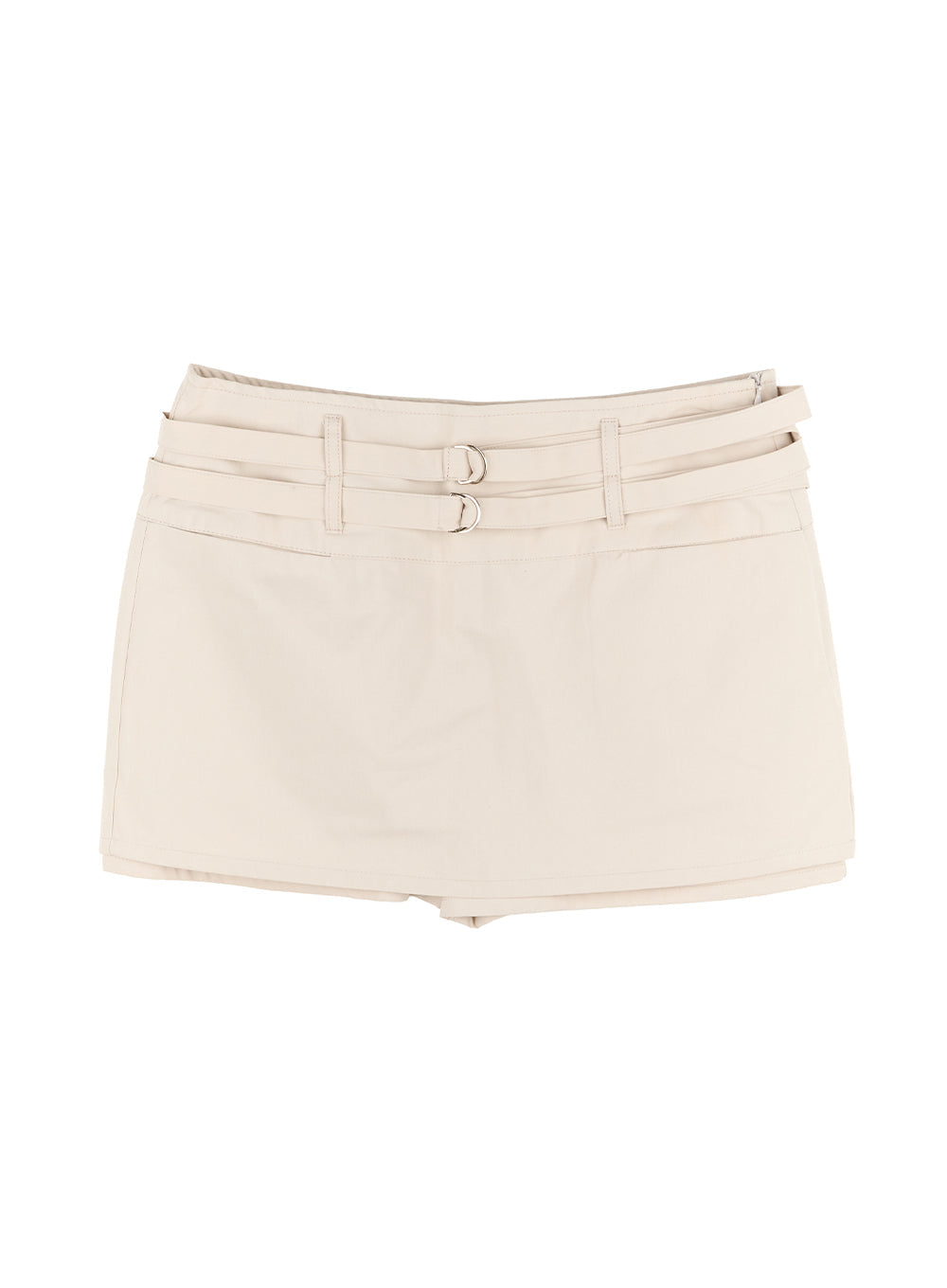 low-waist-buckled-mini-skirt-if510 / Light beige