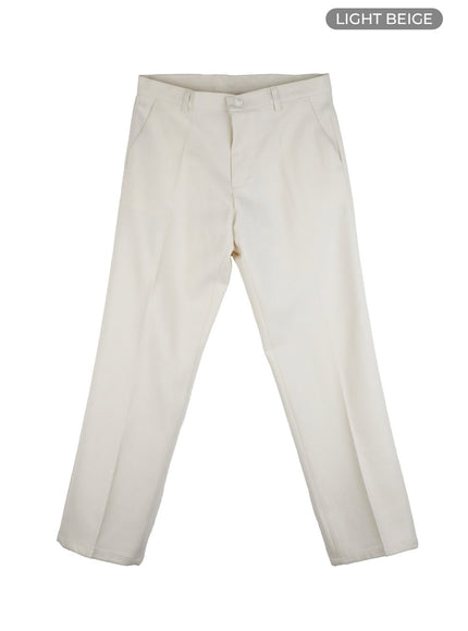 mens-solid-tailored-pants-ig428 / Light beige