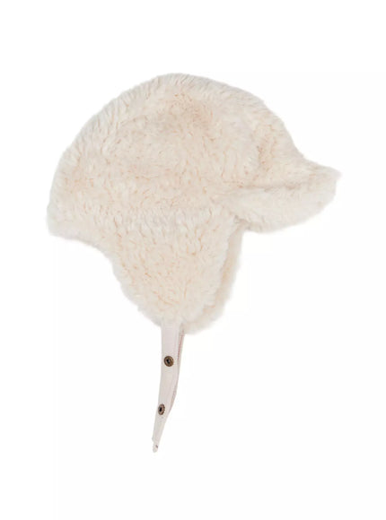 earflap-hat-in528 / Light beige