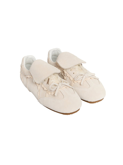 lace-up-metallic-sneakers-if510 / Light beige
