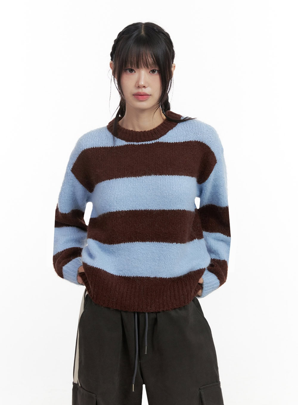 striped-knit-sweater-id402 / Light blue