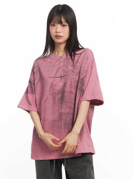 Spray-Dye Graphic Oversize T-Shirt IY502