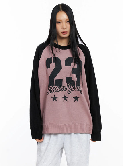 Forever Young Raglan Knit Top CO517