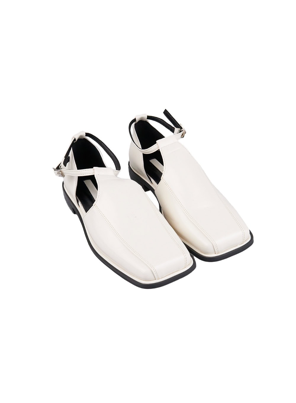 buckled-cut-out-loafers-if505 / White