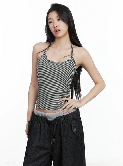 striped-halter-tank-top-im506 / White