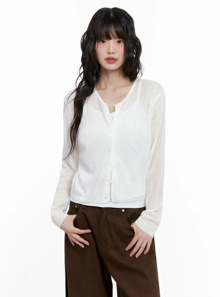Brown Sheer Cardigan IL531