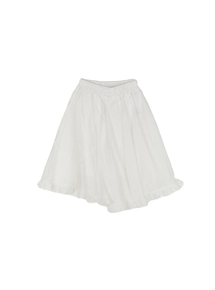 frill-flare-midi-skirt-iy508 / White
