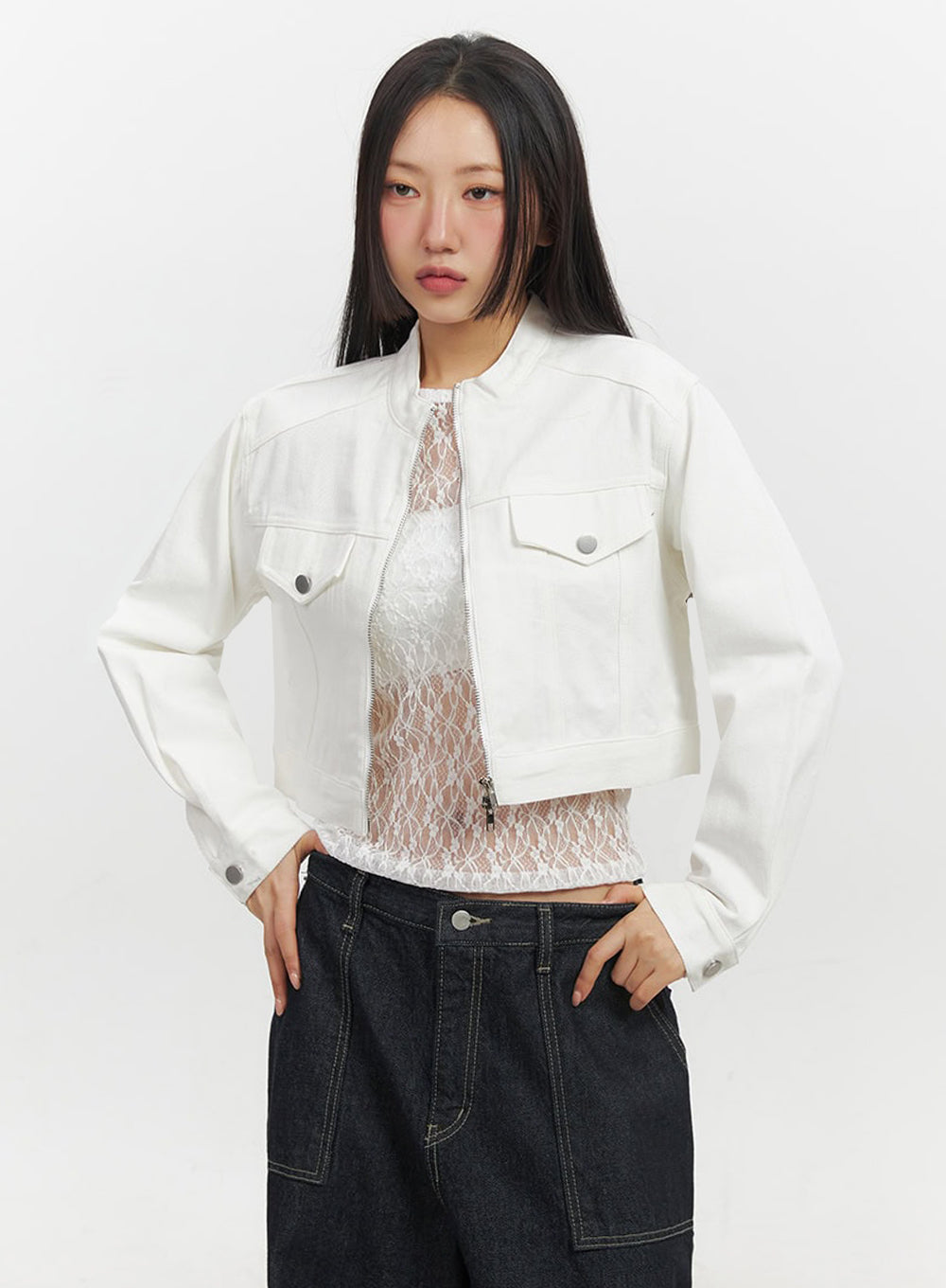 Urban Zip-Up Crop Jacket IF510