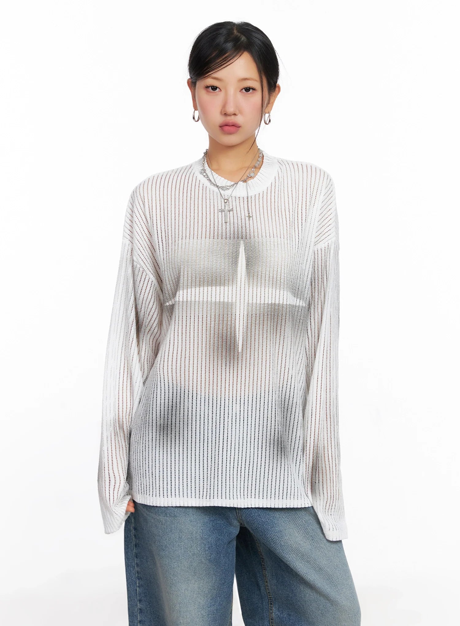 Ribbed Lightweight Long Sleeve Tee IG528