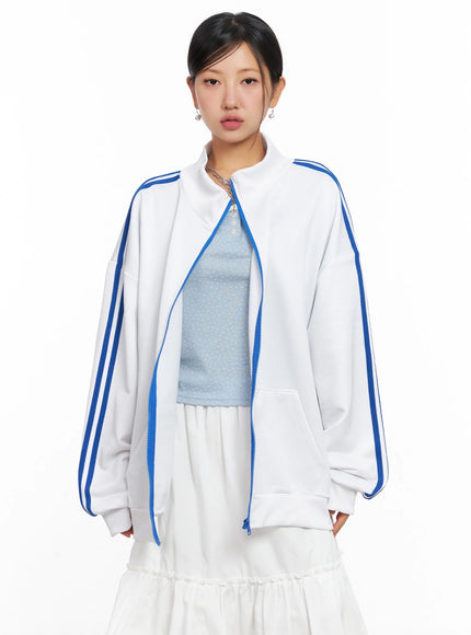 Oversized Track Zip-Up Jersey IG527