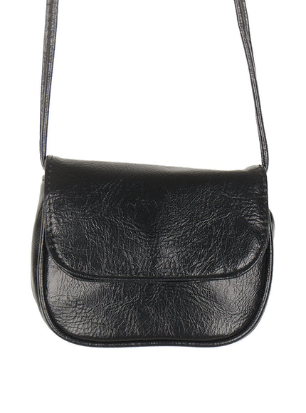 Classic Faux-Leather Crossbody Bag IY513