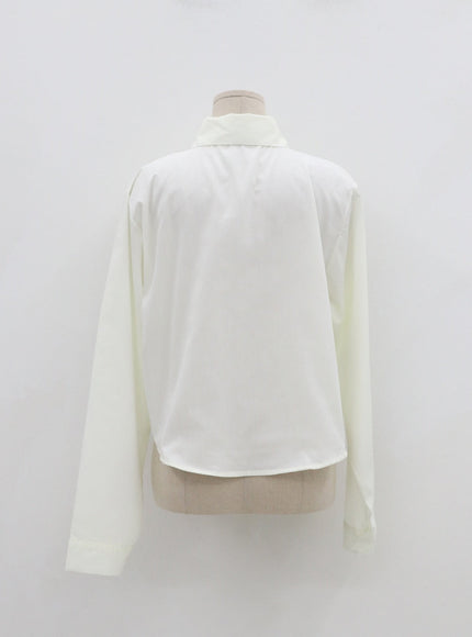Cotton Cropped Long Sleeve T-Shirt IS15