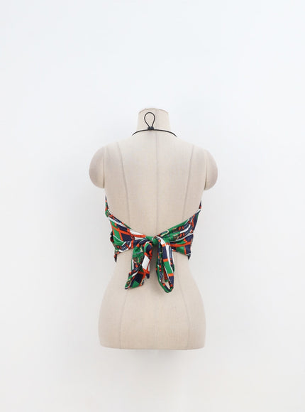 Graphic Neck Strap Top IA324
