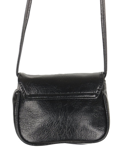 Classic Faux-Leather Crossbody Bag IY513