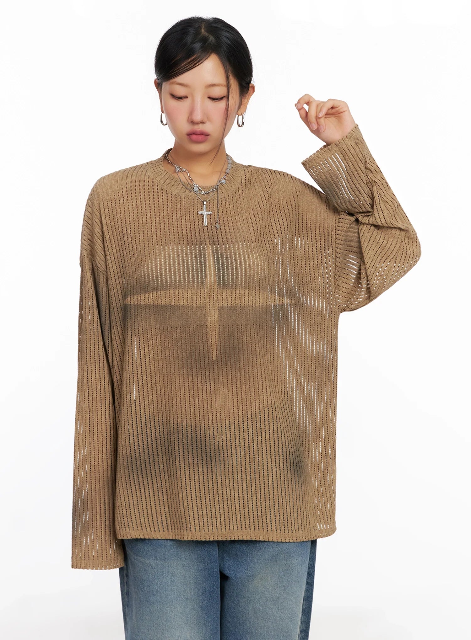 Ribbed Lightweight Long Sleeve Tee IG528