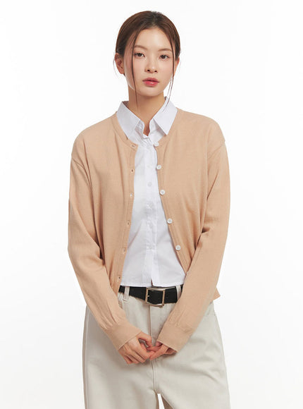 Classic Round Neck Cardigan IM513