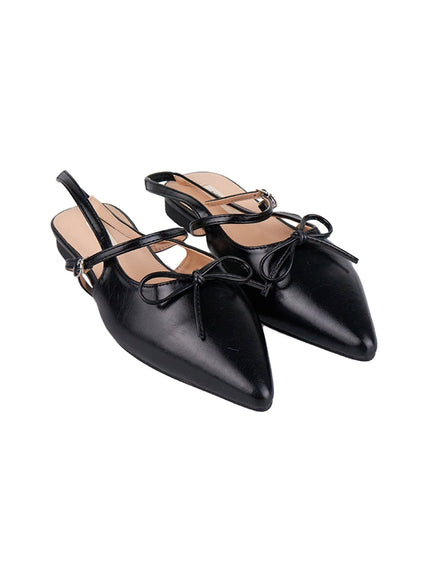 Ribbon Glossy Strapped Flats IJ530