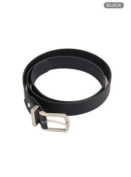 mens-basic-faux-leather-belt-ia401 / Black