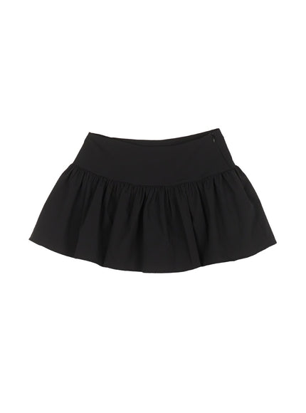 flared-mini-skirt-iu504 / Black