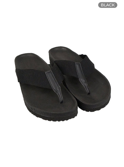 mens-solid-slides-ig402 / Black