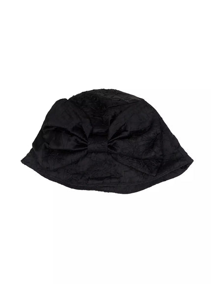 elegant-bow-detail-bucket-hat-ia508 / Black