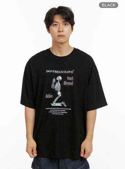 mens-loose-fit-t-shirt-ig409 / Black